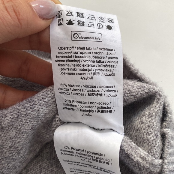 2/$25 Gray Slubby three-quarter zip formal office long sleeve sweater size small - Picture 5 of 10